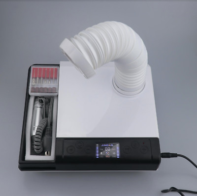 Portable Digital Dental Lab Desktop Dust Collector Suction Box 110v + Tools Burs