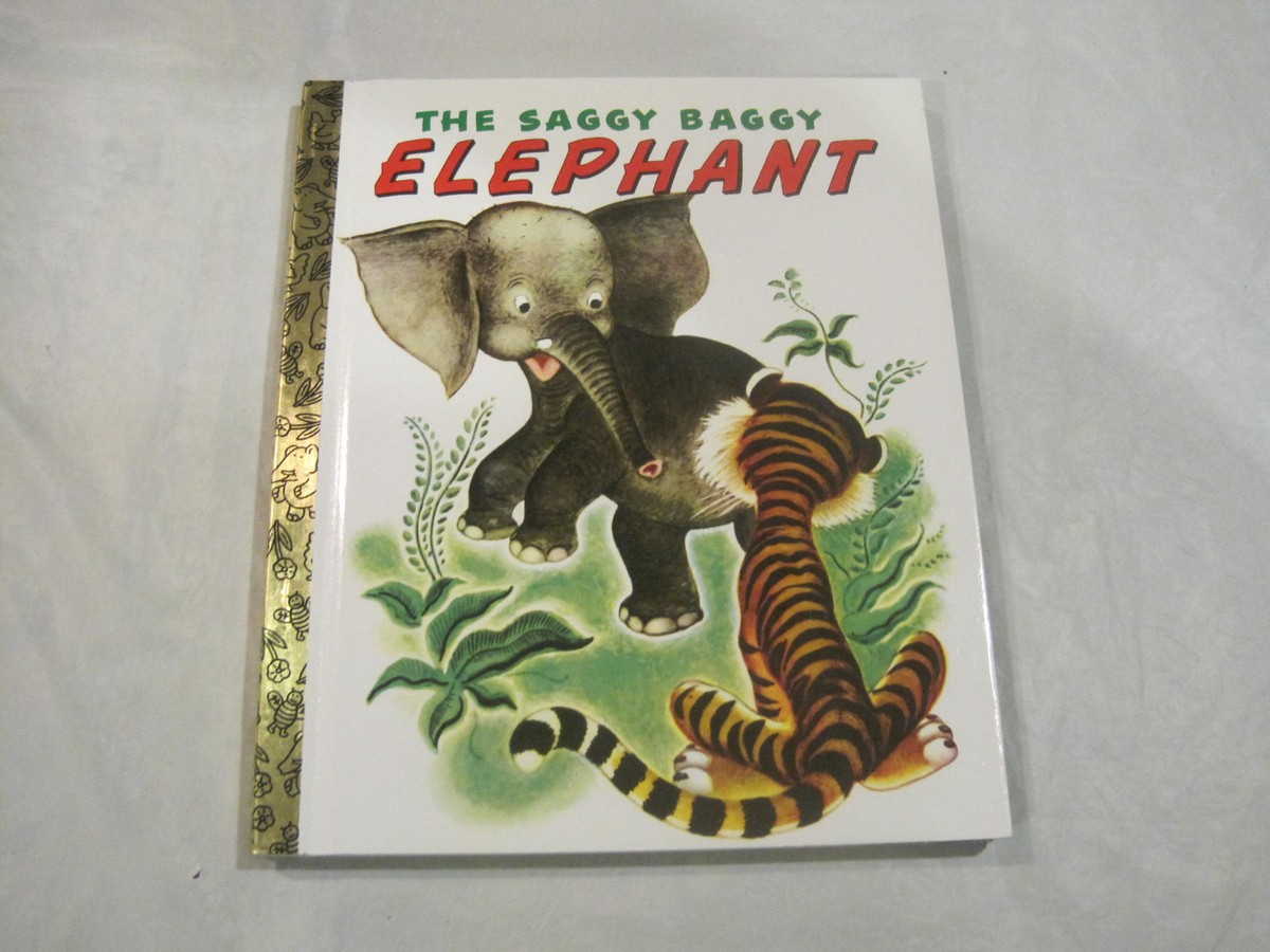 Lot of 2~Little Golden HC Books~Saggy Baggy Elephant Poky Little