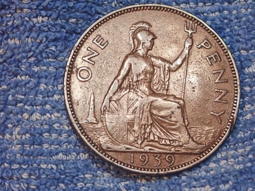 ENGLAND: 1939 LARGE PENNY IN EXTREMELY FINE CONDITION! - Picture 3 of 3