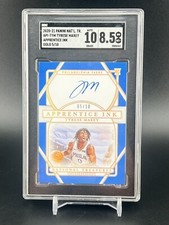 TYRESE MAXEY 2020-21 NATIONAL TREASURES APPRENTICE INK RC AUTO GOLD /10 SGC 8.5