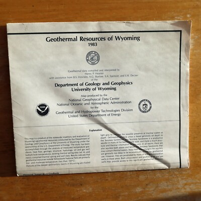 Map 1983 Geothermal Resources of Wyoming