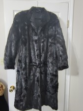 Full Length Real Black Mink Fur Coat Women's Size 20 2xl Estate Sale Vintage