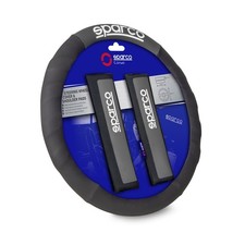 SPARCO Lenkradbezüge Schulterpolster Satz Universal Lenkradschutz Schwarz Grau