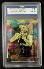 1993-94 Topps Finest Anfernee Hardaway Rookie RC #189 GEM MINT Magic NBA Card. rookie card picture