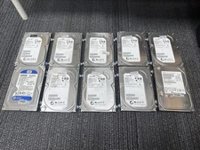 LOT of 10 - 500GB SEAGATE WD HITACHI SAMSUNG SATA 3.5" Desktop Hard Drives HDD