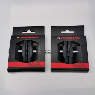 Promax 4x Bremsbeläge (2 Paar) V-Brake ohne GEWINDE asymetrisch 70mm Schwarz