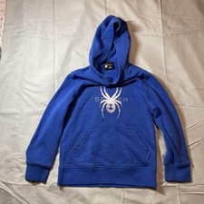 Spyder Hooded Sweatshirt Youth XSmall 5/6 Royal Blue Pullover Hoodie/Hoody