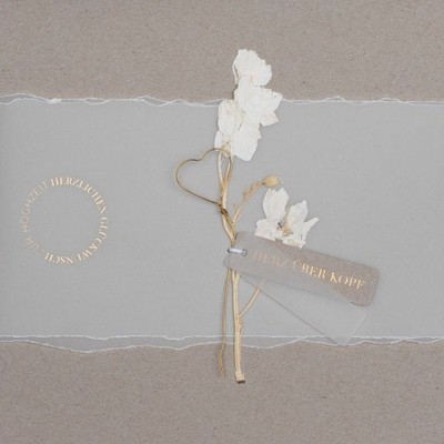 XL Hochzeitskarte ''Herz über Kopf''