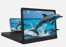Big Screen Phone Magnifier, 2026 New 3D HD Screen Expander 12" w Foldable Stand