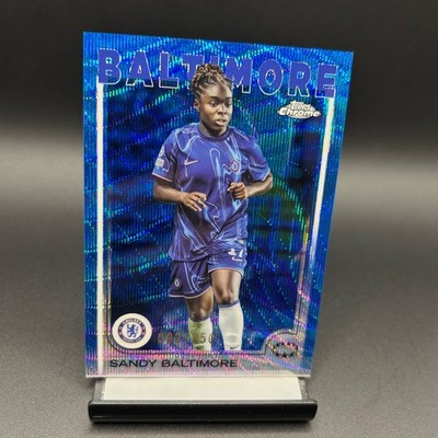 2024-25 Topps Chrome Women's UEFA #32 Sandy Baltimore Blue Wave /150 Chelsea