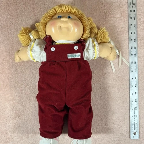 Cabbage Patch Kids Doll Vintage Blonde Hair Blue Eyes Pigtails Roberts 1978 1982