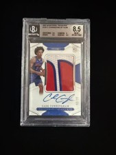 2021-22 Panini National Treasures Cade Cunningham Rookie Patch Auto /99 #123 card
