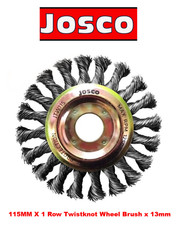 Josco 1 Row Twistknot Wheel Brush 115mm x 13mm JTW115