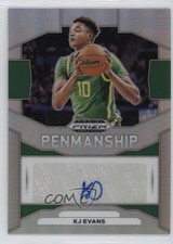 2024-25 Panini Prizm Draft Picks Penmanship Silver KJ Evans #P-KJE Auto 5i3