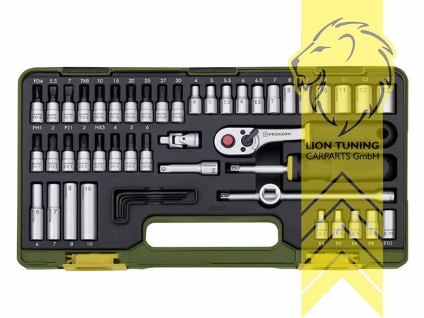 Proxxon 1/4 Zoll SteckschlüSselsatz NüSse Hx Sz Ph Pzd Tx Mit KnüPpelratsche 50-image