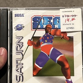 Decathlete (Sega Saturn, 1996) Complete CIB w/ Manual Reg Card