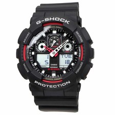 Image of New Casio G-Shock GA-100-1A4 Analog-Digital Black Watch 200M Water Resistant JP