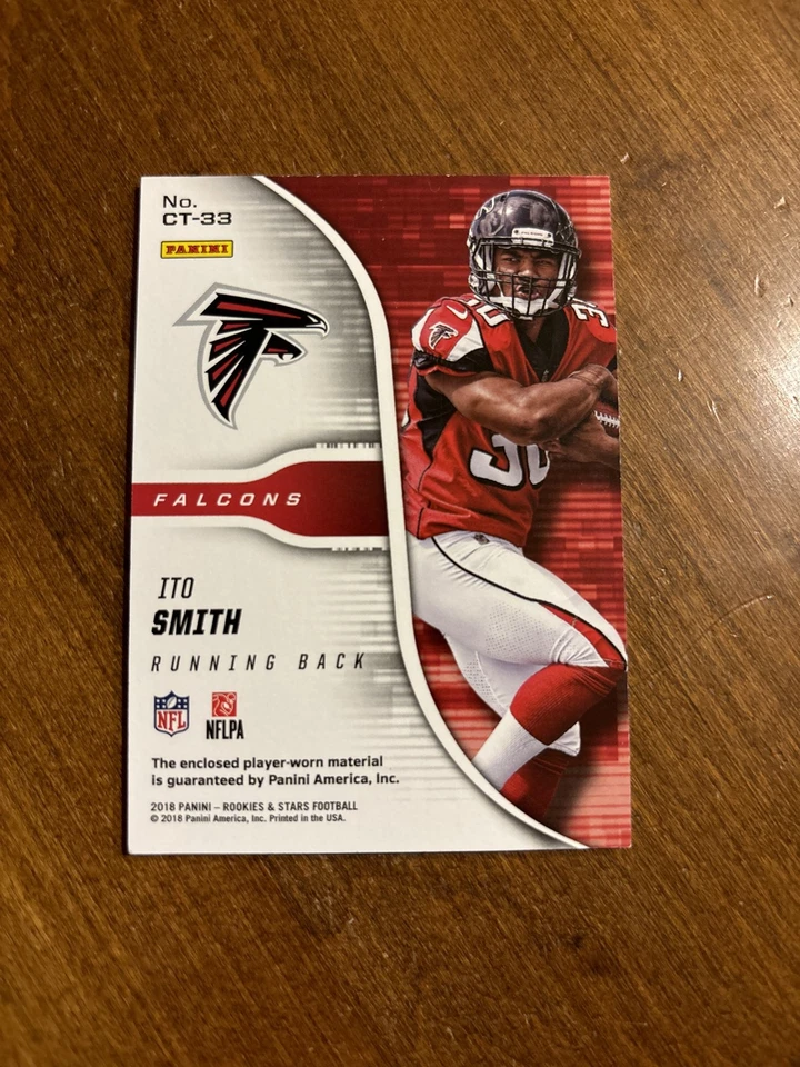 Ito Smith 2018 Rookies Stars Cross Training Rookie Jersey Falcons SMU /99 RC - Image 2 of 2