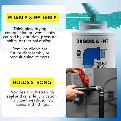 High-Performance Pipe Thread Sealant - NSF Certified, Leak Protection, -50°F to