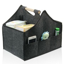 Baby Diaper Caddy Organizer,car felt caddy, baby product storage basket, soli...