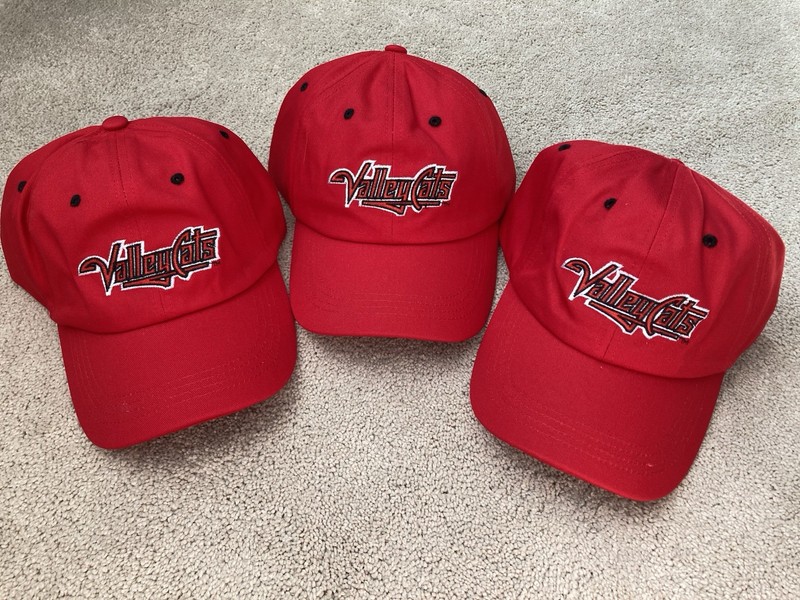 Tri-City ValleyCats Strap Back Red Baseball Hats - BRAND  NEW - LOT of 3
