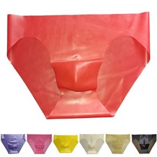 Gummi Unterwäsche Herren Latex Slip nahtloses Design einfarbig Muster