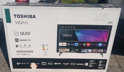 Toshiba 43QV2463DA QLED LED Fernseher 108cm 43 Zoll 4K TV HDR10 VIDAA gebraucht