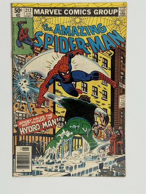 Amazing Spider-Man #212 Marvel 1981 1st Hydro-Man Key Bronze Age Newsstand VG+