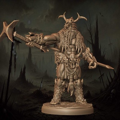 Monolith Arts - Orks - Schamane #3 - DnD/TTRPG Figur/Miniatur
