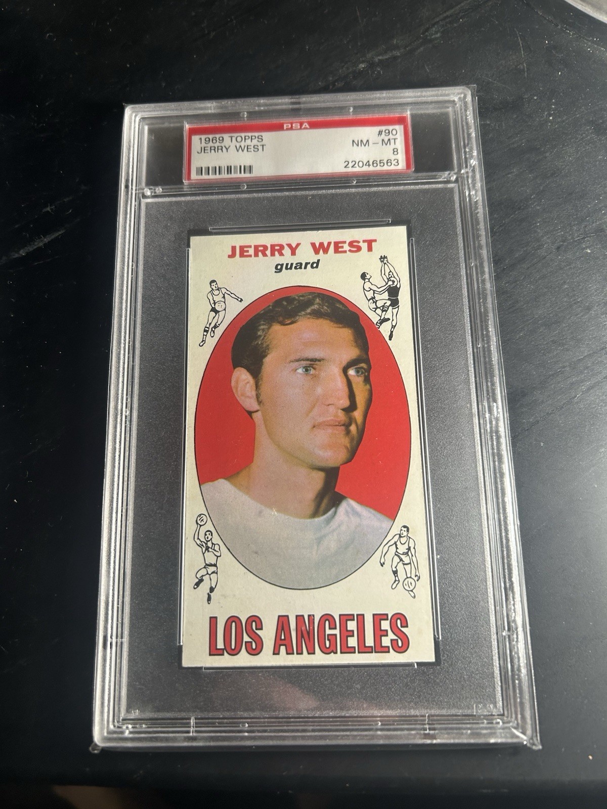 1969 Topps #90 Jerry West PSA 8 Los Angeles Lakers HOF
