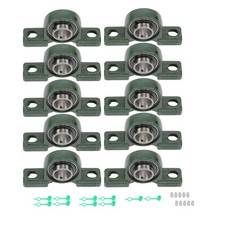 10  UCP206-20 Pillow Block Bearing 1-1/4" Bore 2 Bolt Self-Aligning Solid Base