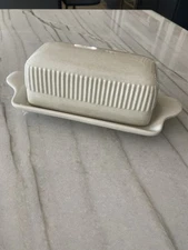 Williams Sonoma 2012 Antique White Covered Butter Dish