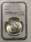 1922-P Silver Peace Dollar MS62