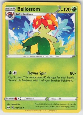 Bellossom Rare Crown Zenith 003/159 Pokemon