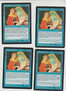 Lot 4 cards Mystical Tutor MIRAGE (1996) MAGIC MTG 3 ENGLISH 1 FR EX NM playset