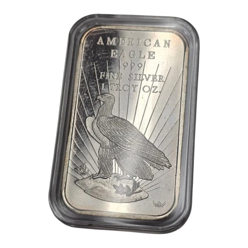 Vintage World Wide Mint Silver Eagle Art Bar .999 Fine 1 Troy Oz