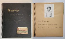 1940s antique SCRAPBOOK ALBUM plainview tx JANE BALTZELL news greetings photos