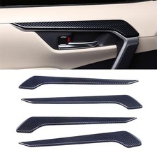 4PCS Carbon Fiber Grain Inner Door Panel Upper Armrest Upper Armrest Panel