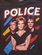 1983 The Police Rock Band Tour Cotton Black Men S-234XL T-Shirt AA915