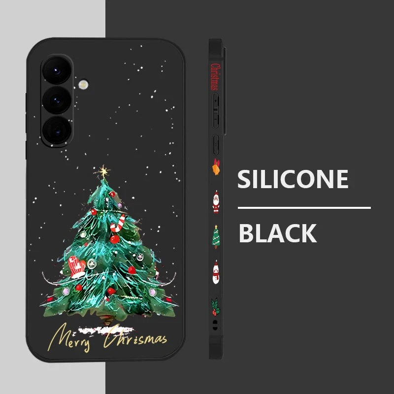 Case For Samsung Galaxy S25 Edge S24 FE S23 S22 Ultra Christmas Tree Santa Cover - Image 3 of 4