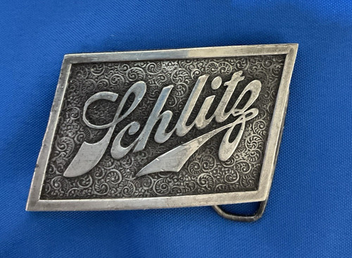 SCHLITZ LOGO BEER BELT BUCKLE 1975 BERGAMOT BRASS WORKS