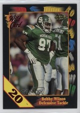 1991 Wild Card Draft 20 Stripe Bobby Wilson #102 Rookie RC 11pj. rookie card picture