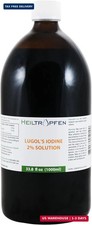 Lugol's Iodine 2 Solution 1000ml Glass Bottle Pharma Grade Potassium