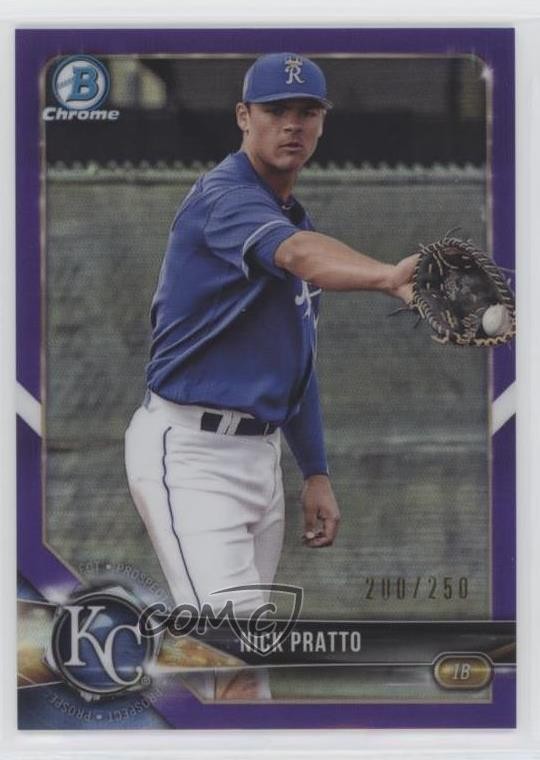 2018 Bowman Draft Chrome Purple Refractor 200/250 Nick Pratto #BDC-98 1u6