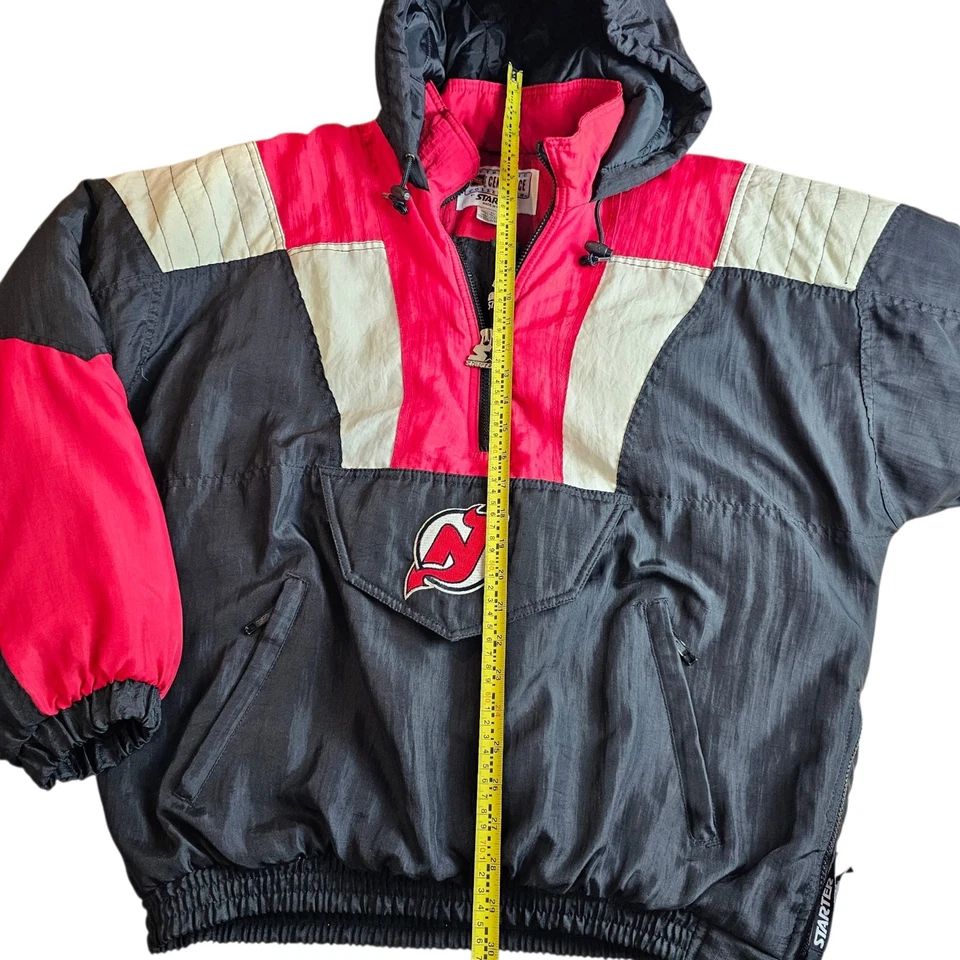 De colección Años 90 Starter New Jersey Devils Puffer Juvenil Grande/Hombre Mediano Auténtico  Foto 3 de 4