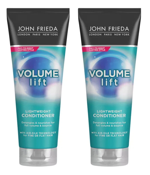 2 X John Frieda Volume Lift Lightweight Conditioner Detangles Nourishes 250ml
