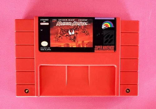 New ListingSpiderman Maximum Carnage Nintendo SNES NM Cart Only Authentic Tested 🔥