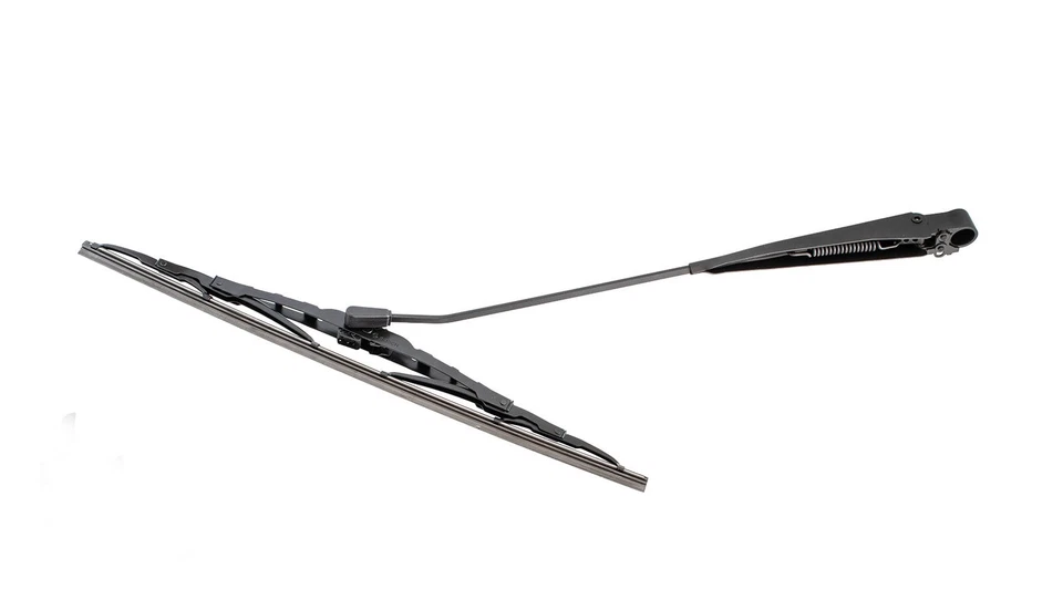 1979-1993 Mustang Stainless Steel Black Windshield Wiper Arms & 16" Blades Pair - Image 2 of 4