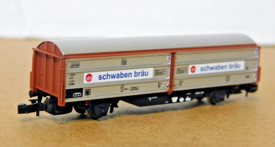 Marklin Z 82558 DB Era VI Sliding Wall Wagons and Culmeyer Road Roller Set NIB - Image 3 of 4