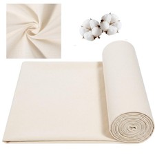 100 Cotton Muslin Fabric, 63Inch X10 Yards Unbleached Natural Cotton Materia...